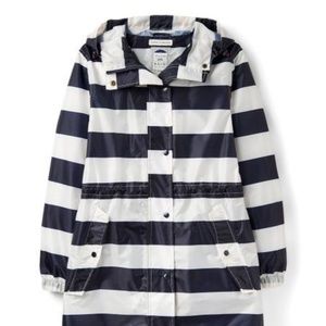 Joules Golightly Navy Striped Rain Jacket